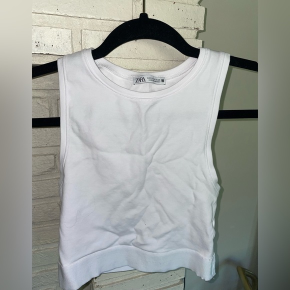 Zara rouched cropped tank top - Picture 1 of 4